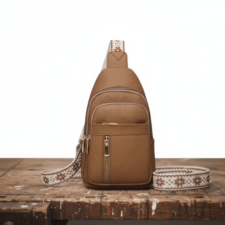 תיק חזה בצבע הייזל