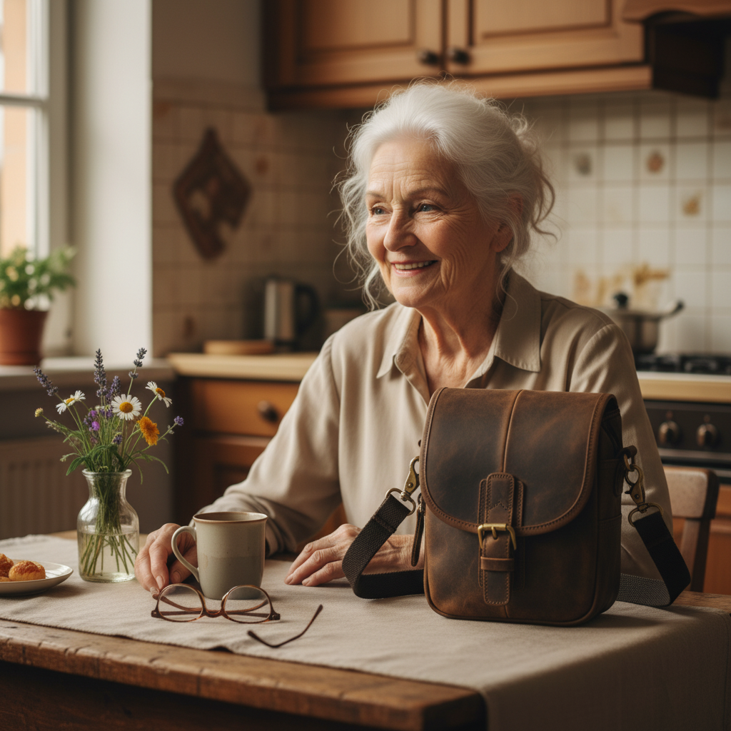תיק כתף מעור של נולאן