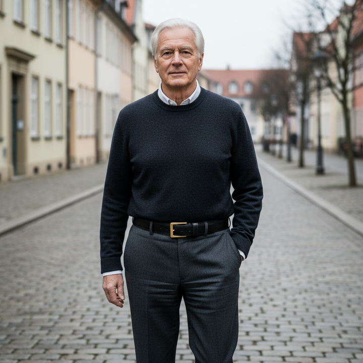 חגורת עור קלאסית של ג'ונתן