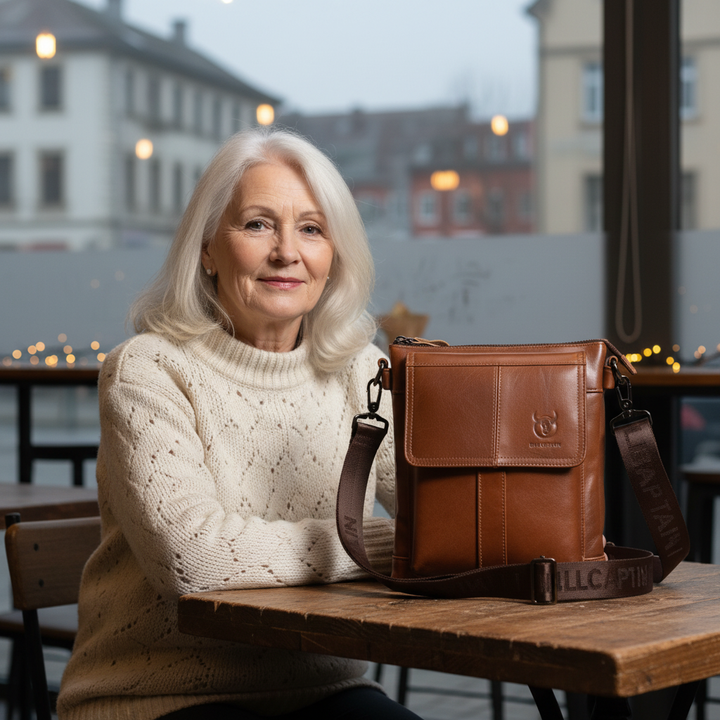 תיק כתף מעור קולטן