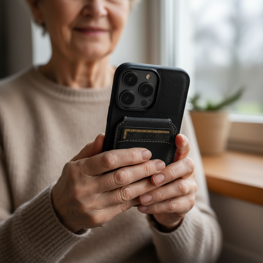 כיסוי טלפון במראה עור של אדריאן