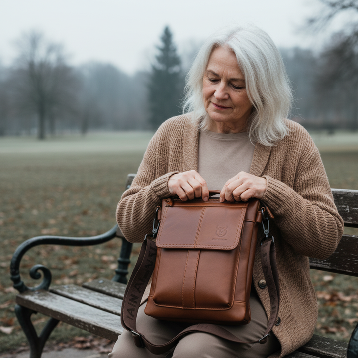 תיק כתף מעור קולטן