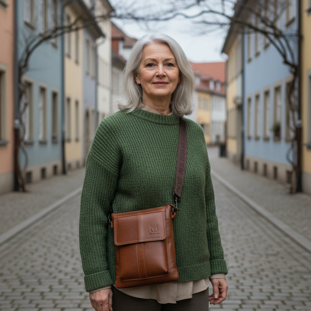 תיק כתף מעור קולטן